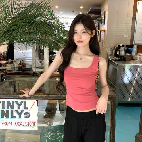 alex stevens遮副乳吊带背心女夏季内搭外穿无袖辣妹短款上衣修身