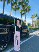 宽松长裤 alex 子 女夏季 薄款 stevens 抽绳松弛感运动风阔腿休闲裤