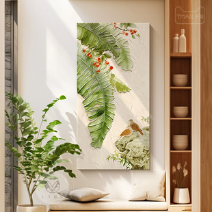 家大业大玄关装饰画2026年新款高端走廊过道挂画中式肌理入户壁画