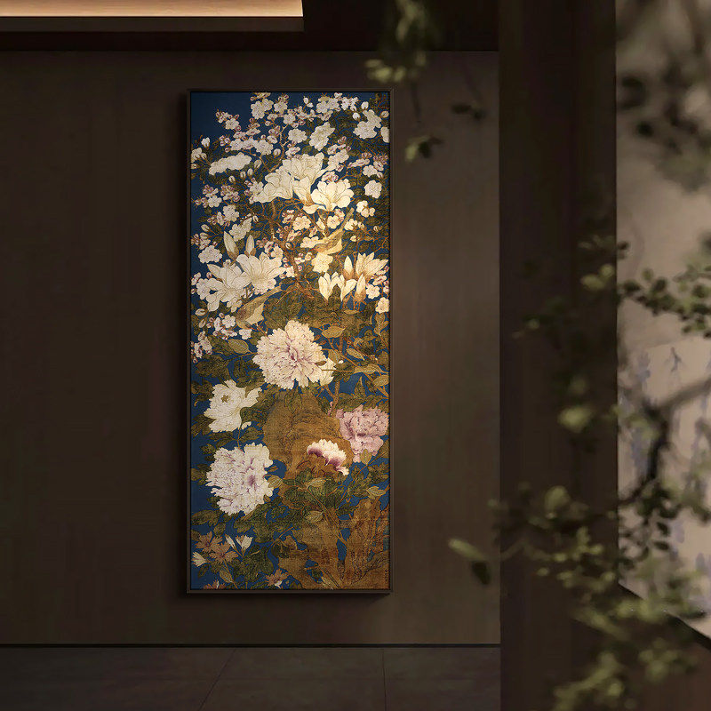 新中式饭店入户玄关玉堂富贵艺术挂画餐馆走廊过道背景墙装饰画,家居饰品,国画,淘宝优惠券,粉丝福利购,淘宝优惠卷