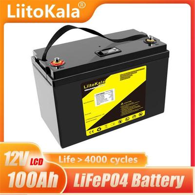 LiitoKala 12V100Ah/LCD 磷酸铁锂3000次循环房车露营高尔夫车