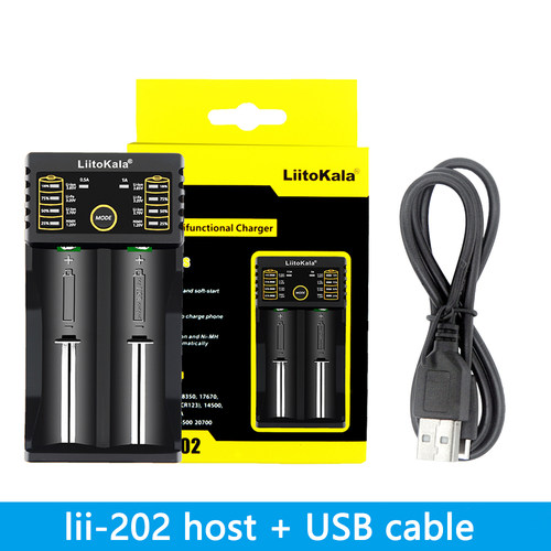 liitokala  lii-202 18650 26650 16340 14500 充电器 5V2A输入