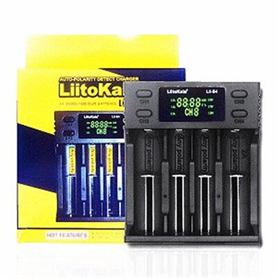 LiitoKala Lii-S4 18650锂电池四槽充电器LED屏显USB充电