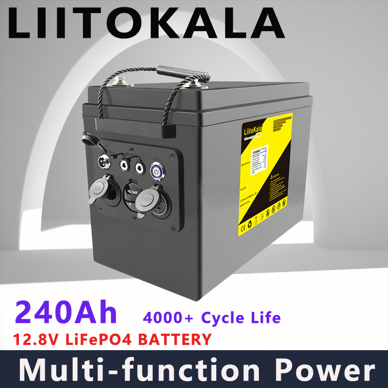 liitokala  LiFePO4 DC-12V240Ah磷酸铁锂电池 家庭应急户外电池