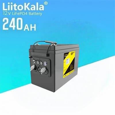 LiitoKala DC-12V 240ah 可充电lifepo4电池组逆变器5V PD/12V