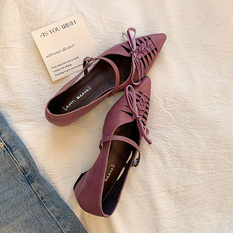 鹿子野尖头高跟芭蕾风凉鞋女款2026夏新款小众设计御姐风气质单鞋