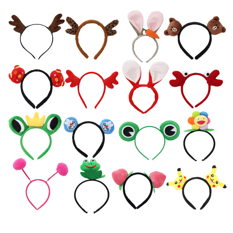 可爱卡通毛绒公仔发箍