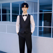 西裤 伴郎服夏兄弟团装 套装 男新郎结婚礼服外套马甲背衬衫 修身 西装