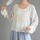 漫春雪汉服【淅淅】唐制圆领衫垂领衫纯色人棉日常百搭春夏女装