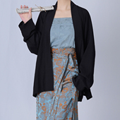 漫春雪汉服 宋制日常百搭春夏秋上衣 窄袖 迢迢 纯色直领对襟短衫