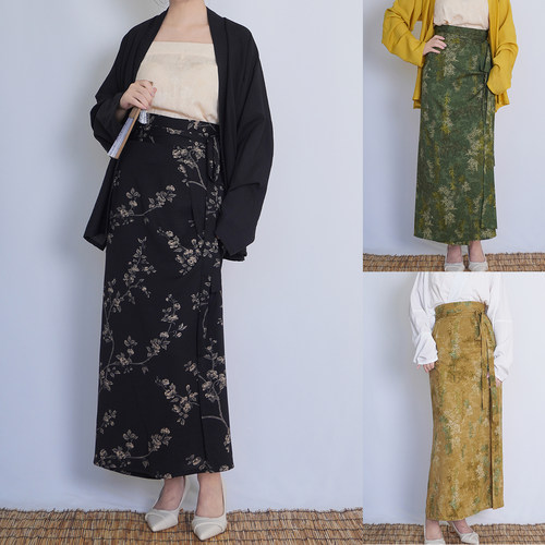 漫春雪汉服【竹梅】宋制旋裙两片裙国风新中式日常夏季女装下裙