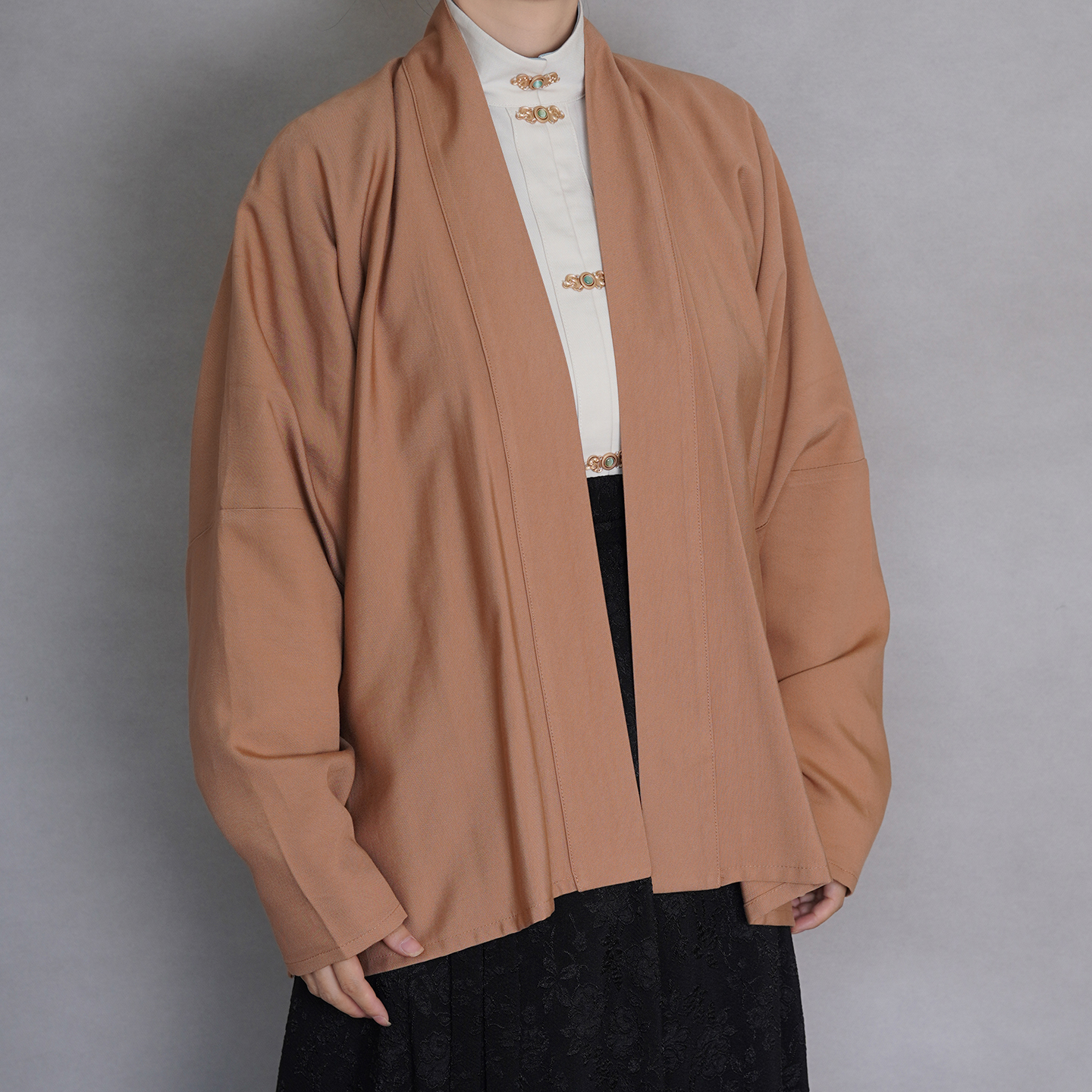 漫春雪汉服【露微】飞机袖 宋制对襟短衫春秋外搭 日常通勤