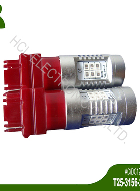 高品质 12/24V 10W T25 3156 P27W LED汽车尾灯 倒车灯 行车雾灯