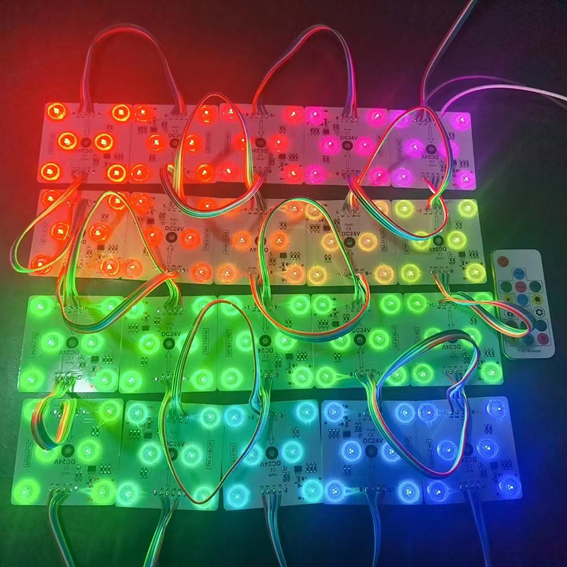 led区块灯全彩幻彩rgb灯片软膜天花广告灯箱彩色漫反射点光源灯带