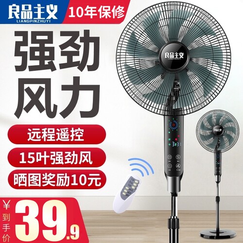 【铜芯电机】智能遥控大落地扇