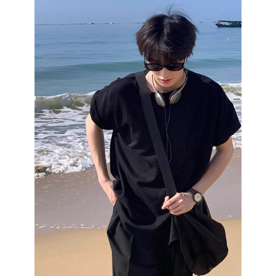 300g美式重磅纯棉t恤男生