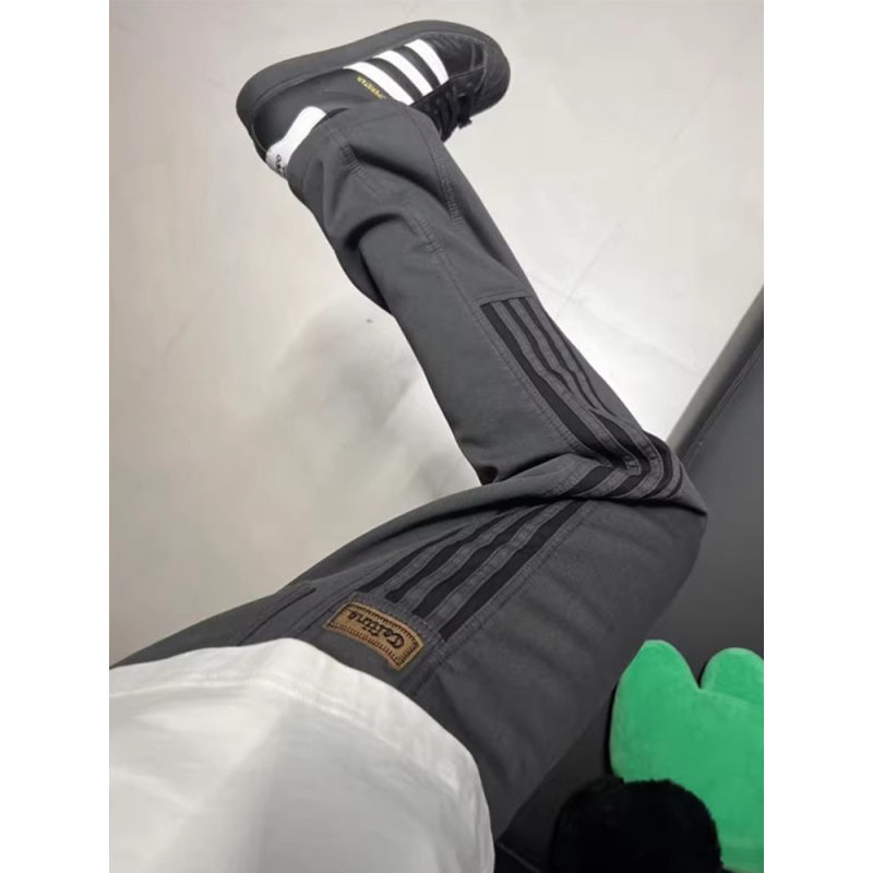 ootd穿搭三道杠休闲裤男款
