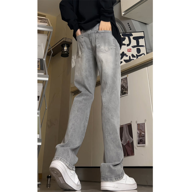 f2ocus烟灰色牛仔裤男款春山