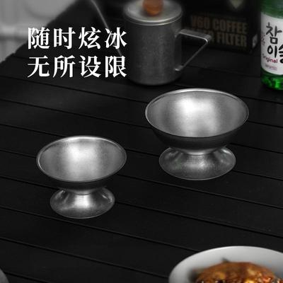 复古304不锈钢雪糕杯高脚杯