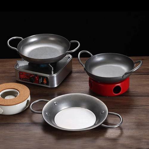 双耳圆形不锈钢复古家用西班牙