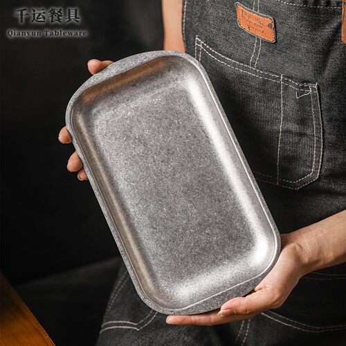 复古长方形三明治面包餐盘