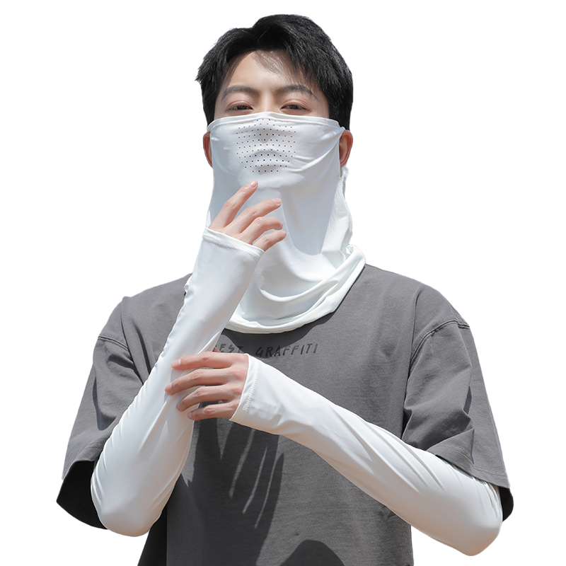 二件套防晒面罩全脸防护袖套男士