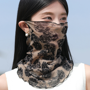 2026新款防晒面纱夏季女薄冰丝面罩口罩丝巾全脸脖套挂耳围脖女士