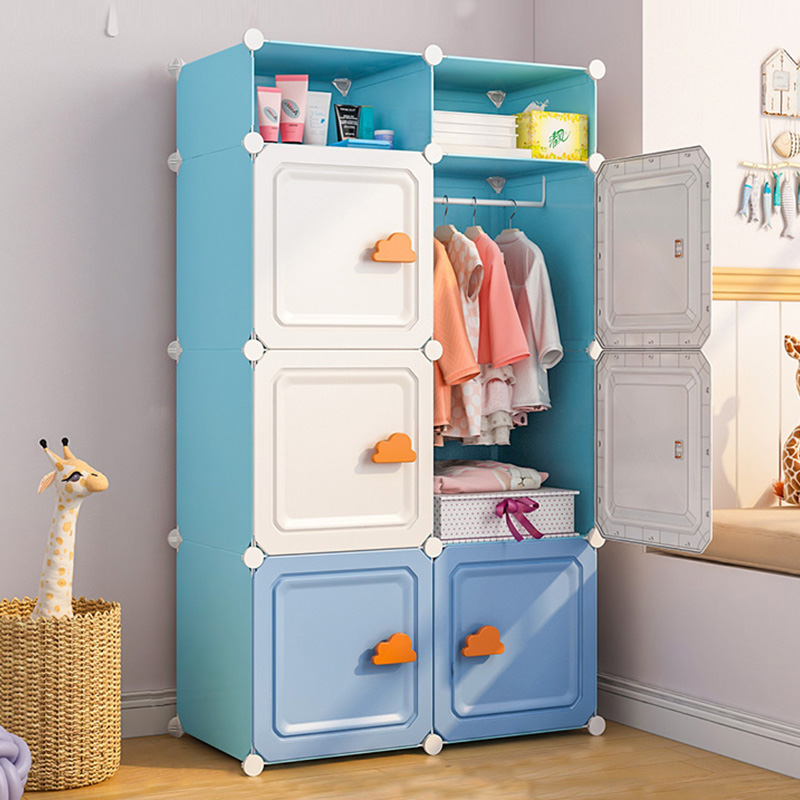 婴幼儿专用小衣柜儿童衣橱收纳柜简易小孩衣服储物柜材质无甲醛