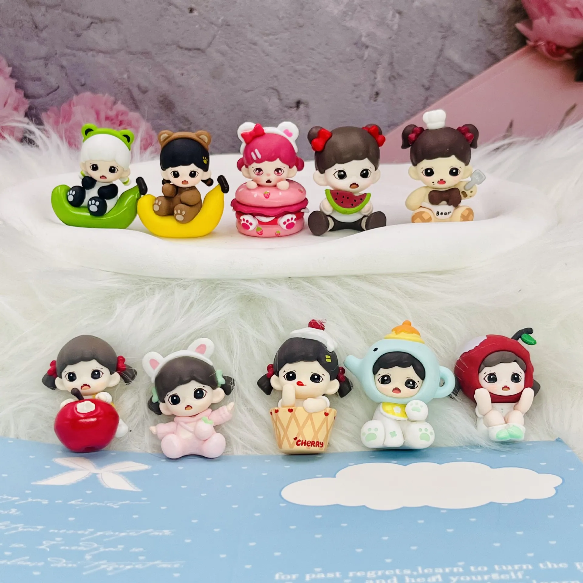 圣诞节礼物zoraa宝妹妹萌粒烘焙水果改娃果果妹妹二创蛋糕摆件