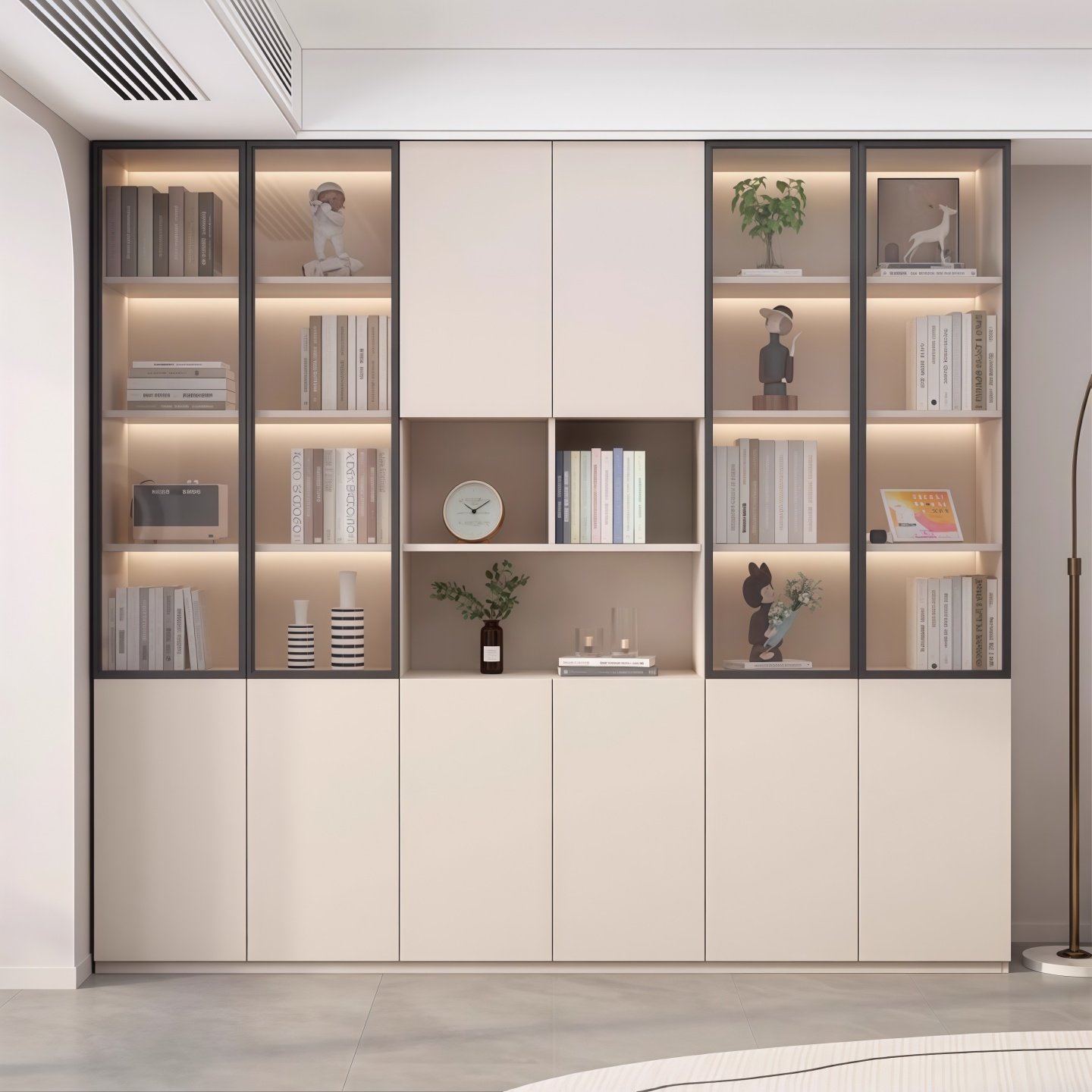 现代简约书柜文件柜储物柜玻璃门办公家具收纳柜,商业/办公家具,文件柜,淘宝优惠券,粉丝福利购,淘宝优惠卷