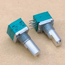 日本ALPS 发烧级音响小型RK09型精密旋转碳膜电位器 双联A10K D轴