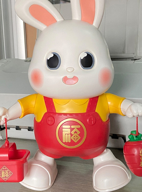 跳舞小福兔玩具兔子婴儿0到3个月6一1岁引导宝宝练习抬头训练神器