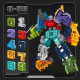 数字变形合体机器人玩具汽车儿童认知积木男女孩宝宝小孩机甲金刚