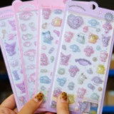 Японская мультяшная трехмерная акриловая детская наклейка, мобильный телефон, наклейки, 3D, с драгоценным камнем