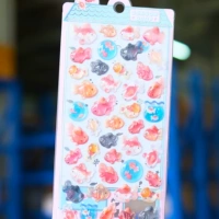 Изумрудные зеленые японские 3D наклейки с тиснением BJT06