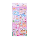 Детская трехмерная милая наклейка, кролик, наклейки, раннее развитие