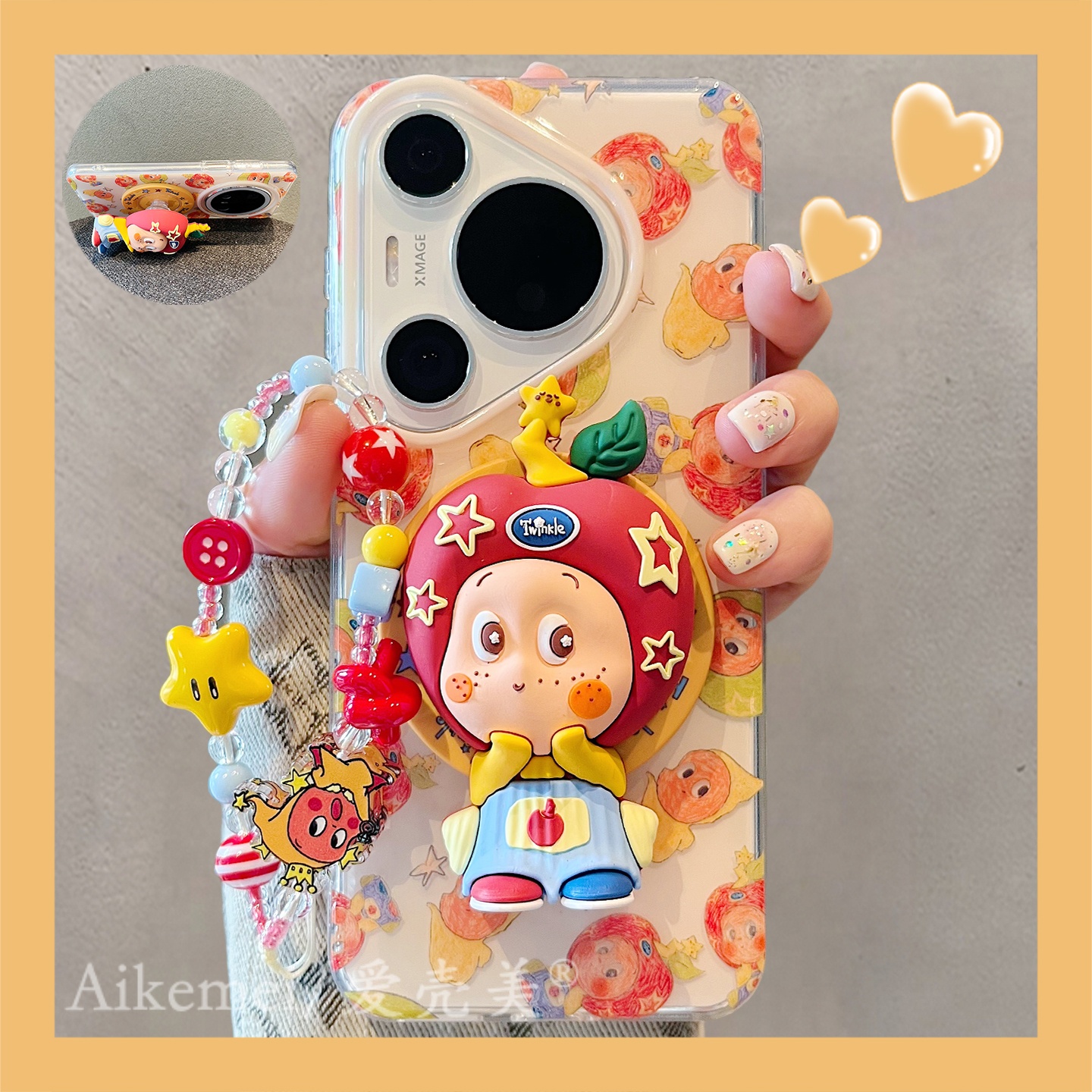 适用华为pura80pro+卡通手机壳女