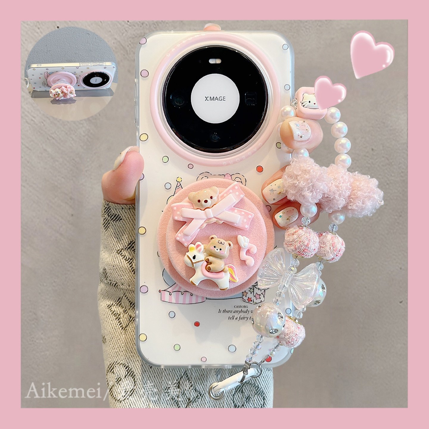 适用华为mate80promax手机壳萌系卡通彩色波点骑马小熊mate70pro磁吸支架MT60pro链条挂绳pura80pro防摔女款,3C数码配件,手机保护套/壳,淘宝优惠券,粉丝福利购,淘宝优惠卷