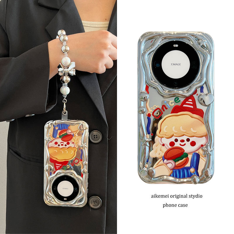 适用华为mate60pro新款手机壳mate40pro趣味吃汉堡女孩mate50pro电镀高级感链条mate30pro硅胶防摔软网红女款使用感如何?