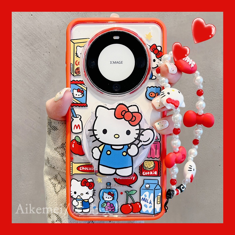 适用华为mate60pro+卡通手机壳女