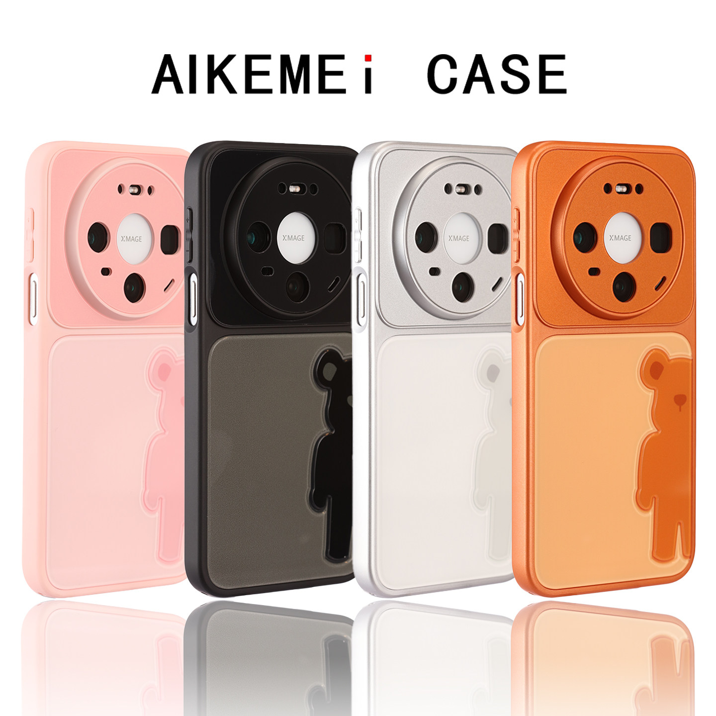 适用华为mate80promax新款手机壳撞色肤感mate70pro可爱卡通立体小熊mate60pro情侣款pura90promax防摔保护套