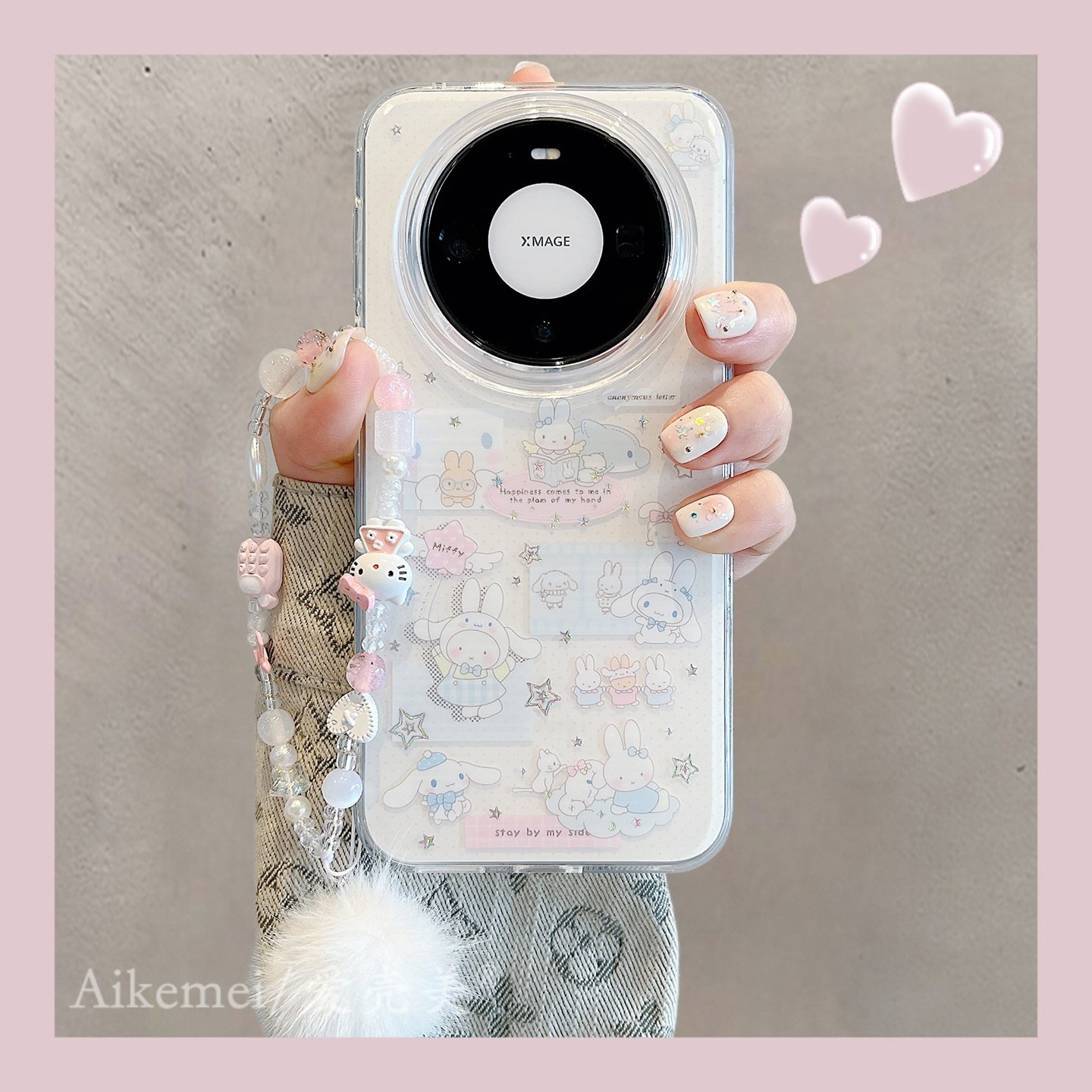 适用华为mate80promax手机壳韩系卡通玉桂狗头套米菲兔mate70pro链条挂件mate60pro双层防摔pura80pro+女款软,3C数码配件,手机保护套/壳,淘宝优惠券,粉丝福利购,淘宝优惠卷