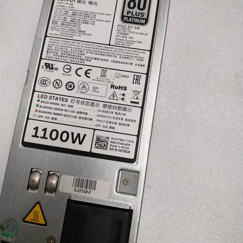DELL R620 R720 R820 服务器电源 1100W L1100E-S0 0NTCWP 0GYH9V