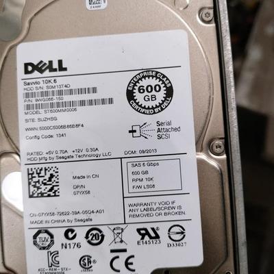 Dell/戴尔 07YX58 600G 10K SAS 6GB 2.5寸 R610 620 710 720硬盘