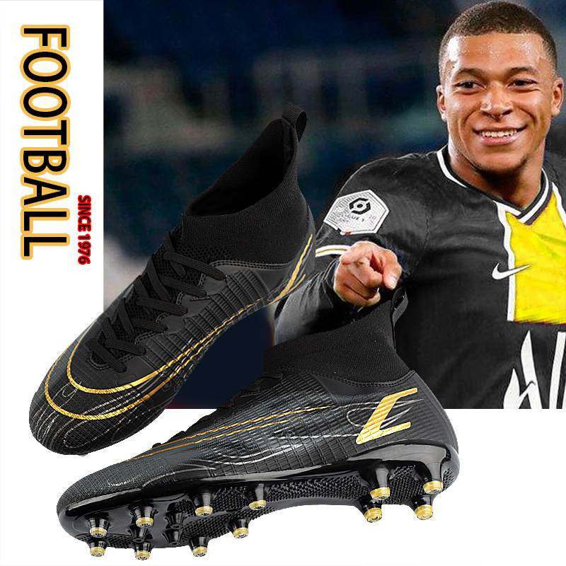 姆巴佩专业足球鞋男款ag长钉tf碎钉儿童男童中小学生训练专用球鞋