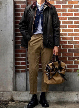 英式复古工装风衣Bedale经典油蜡夹克猎装中长款外套BBR男女通用