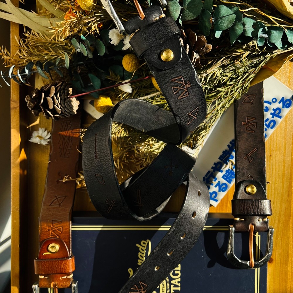 真皮腰带真皮牛皮纳瓦霍美式复古