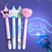 新款 魔术隐形灯照笔字迹消失记号笔可爱少女卡通荧光中性笔小学生