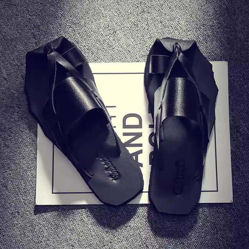 潮牌真皮凉鞋男夏季新款韩版个性潮流时尚防滑外穿男士沙滩凉拖鞋