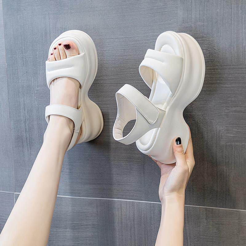 Cmr Diaz罗马凉鞋女夏季坡跟厚底外穿时尚高级感2025年新款松糕鞋